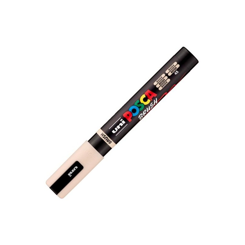 POSCA MARCADOR PC-5BR BRUSH PUNTA M SEMIFLEXIBLE BEIGE