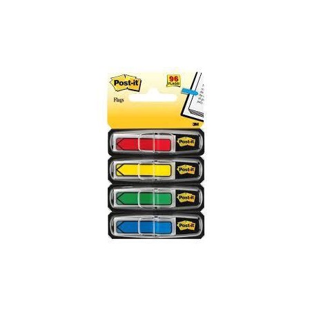 POST-IT INDEX ROJO, AMARILLO, VERDE, AZUL - 4 DISPENSADORES STD 4X24