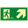 ARCHIVO 2000 SEÑAL "EVACUAR ESCALERA ARRIBA DERECHA" 320X160MM PP 700 MICRAS VERDE