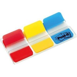 POST-IT INDEX RIGIDO ROJO AZUL AMARILLO - 3 DISPENSADORES STD 3X22