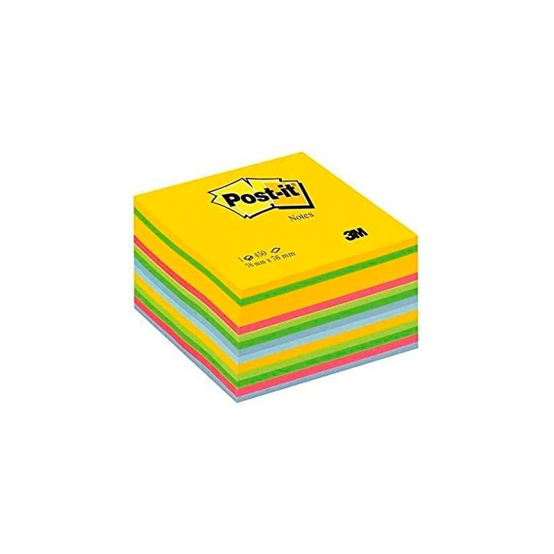 POST-IT CUBO DE NOTAS ADHESIVAS COLORES ULTRA 450 HOJAS 76X76