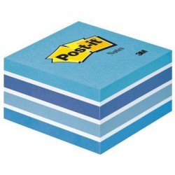 POST-IT CUBO DE NOTAS MULTICOLOR 5X90 HOJAS 76X76 TONOS AZUL PASTEL