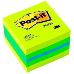 POST-IT MININOTAS ADHESIVAS COLORES 51X51MM 400 HOJAS/BLOCK COLORES LIMON. VERDE, AZUL Y AMARILLO