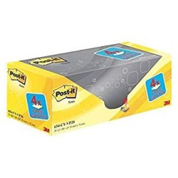 POST-IT BLOC NOTAS 654 100H 76X76 CANARY YELLOW (NO ENCELOFANADOS) PAQUETE 16 UD + 4 UD GRATIS