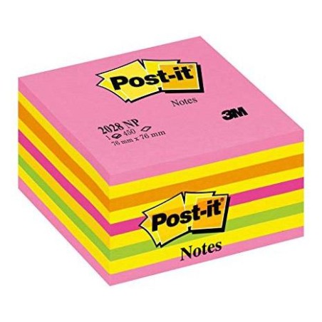 POST-IT CUBO DE NOTAS 450H 76X76 TONOS PASTEL MULTICOLOR