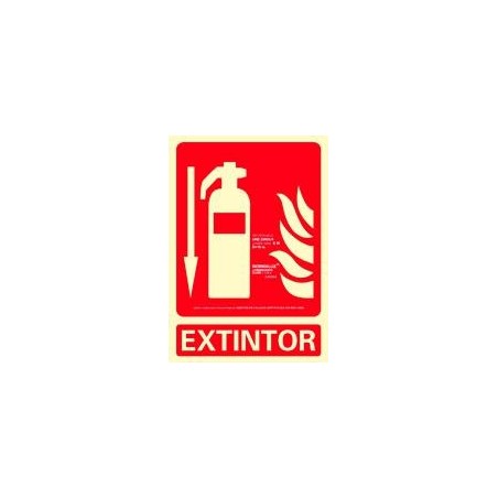 ARCHIVO 2000 SEÑAL "EXTINTOR" 210X300 PVC ROJO