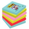 POST-IT NOTAS ADHESIVAS SUPER STICKY 4 COLORES LUGARES COSMIC 76X76 6 BLOCS