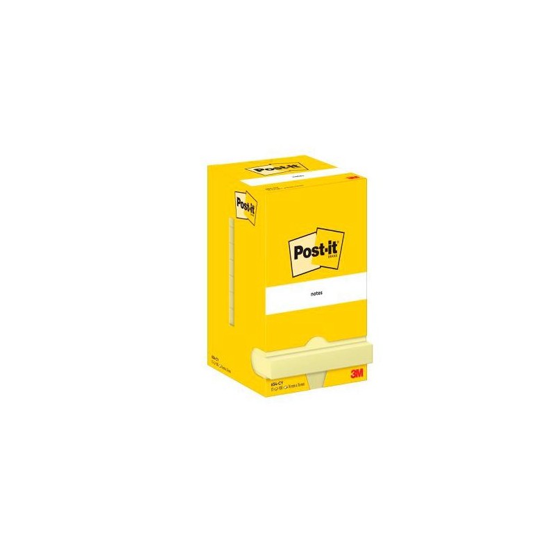 POST-IT BLOC NOTAS ADHESIVAS 654 100H 76X76 CANARY YELLOW PAQUETE 12 UD