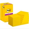 POST-IT BLOC NOTAS ADHESIVAS 654 SUPER STICKY 90H 76X76 ULTRA AMARILLO PAQUETE 12 UD