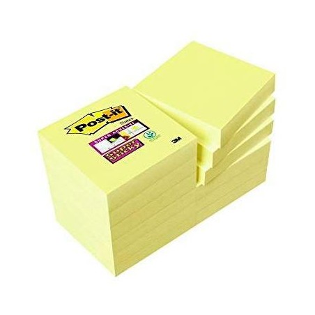 POST-IT BLOC NOTAS ADHESIVAS 622 SUPER STICKY 47,6X47,6 (NO ENCELOFANADOS) PAQUETE 12 UD