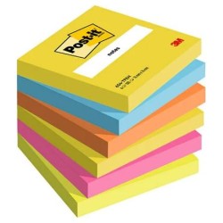 POST-IT BLOCS NOTAS 654 GAMA ENERGETIC NEÓN 76X76 6 BLOCS