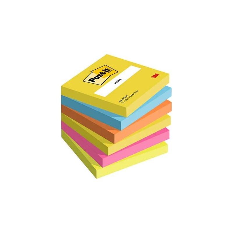 POST-IT BLOCS NOTAS 654 GAMA ENERGETIC NEÓN 76X76 6 BLOCS