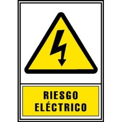 ARCHIVO 2000 SEÑAL "RIESGO ELÉCTRICO" 210X297 PVC AMARILLO