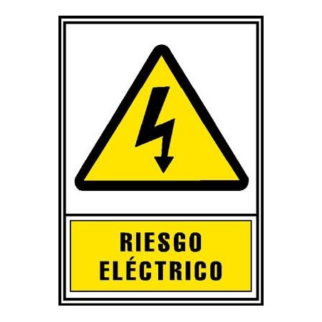 ARCHIVO 2000 SEÑAL "RIESGO ELÉCTRICO" 210X297 PVC AMARILLO