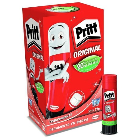PRITT PEGAMENTO EN BARRA 22GR TRANSPARENTE CAJA EXPOSITORA -15 UD-