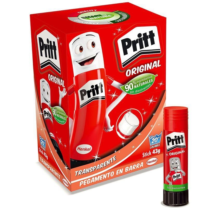 PRITT PEGAMENTO EN BARRA 43GR TRANSPARENTE CAJA EXPOSITORA -15 UD-