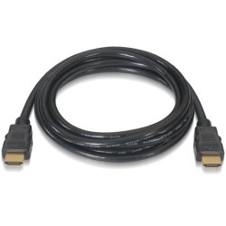 AISENS CABLE HDMI V2.0 PREMIUM ALTA VELOCIDAD HEC 4K@60HZ 18GBPS A/M - A/M NEGRO 1,5M
