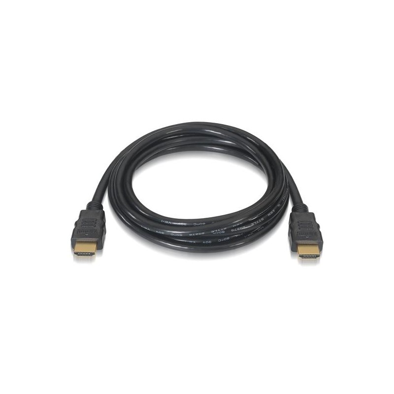AISENS CABLE HDMI V2.0 PREMIUM ALTA VELOCIDAD HEC 4K@60HZ 18GBPS A/M - A/M NEGRO 1,5M