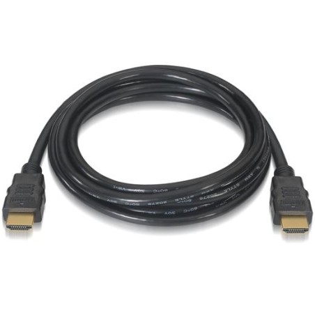 AISENS CABLE HDMI V2.0 PREMIUM ALTA VELOCIDAD HEC 4K@60HZ 18GBPS A/M - A/M NEGRO 1,5M