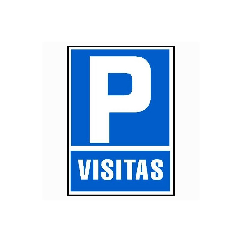 ARCHIVO 2000 SEÑAL "PARKING VISITAS" 210X297 PVC AZUL Y BLANCO