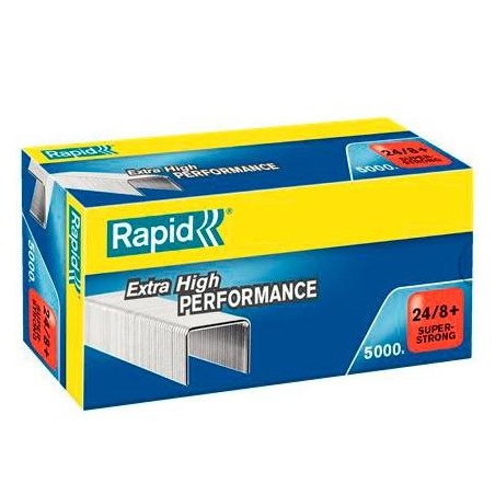 RAPID GRAPAS 24/8+ SÚPER STRONG GALVANIZADA CAJA DE 5000