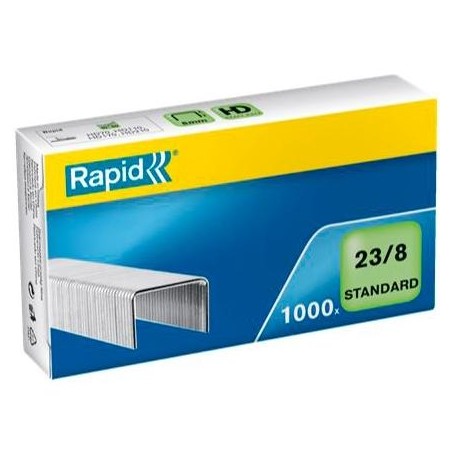 RAPID GRAPAS ESTÁNDAR 23/8 GALVANIZADAS -CAJA DE 1000-