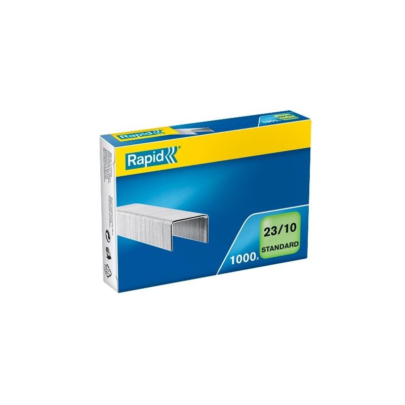 RAPID GRAPAS ESTÁNDAR 23/10 GALVANIZADAS CAJA DE 1000