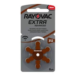 RAYOVAC PILA DE AUDIFONO ZINC 312AE 1,45V EXTRA ADVANCED BLISTER 6