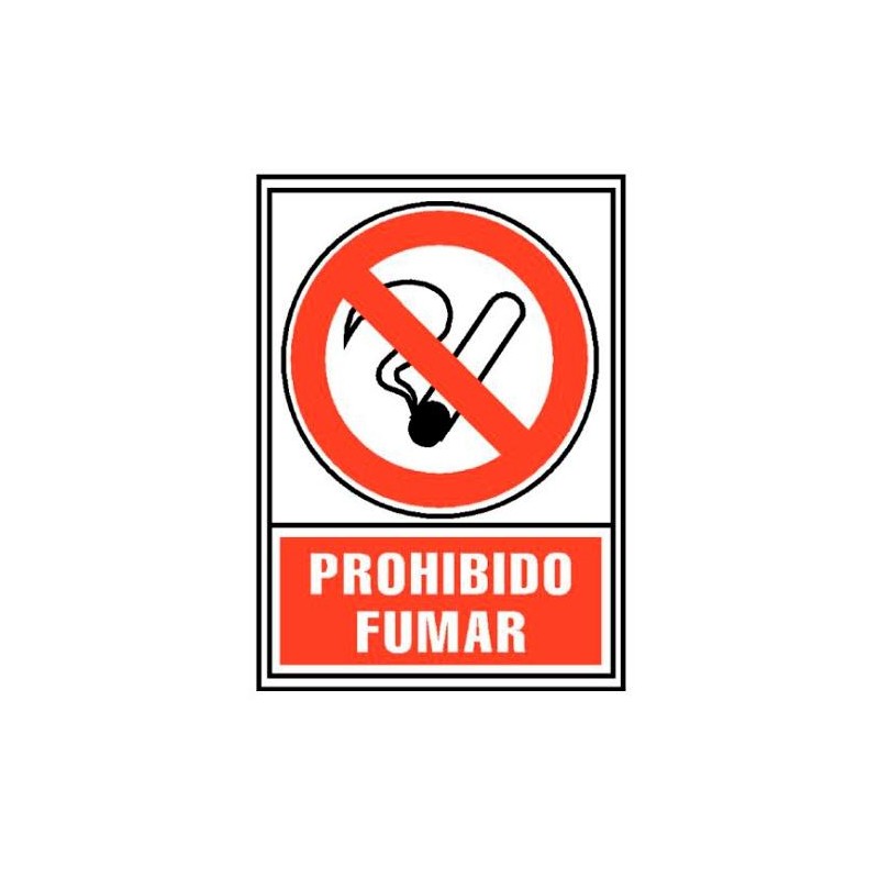 ARCHIVO 2000 SEÑAL "PROHIBIDO FUMAR" 210X297MM PP 700 MICRAS BLANCO/ROJO