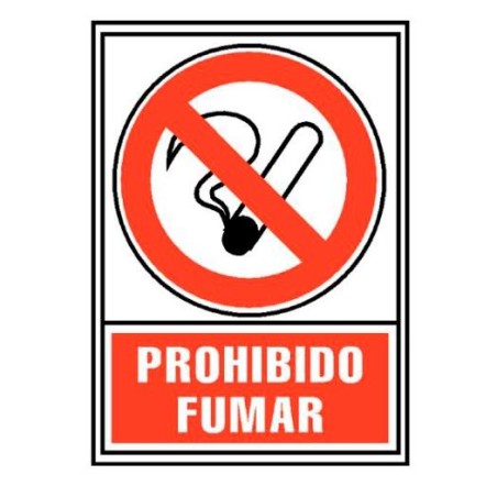 ARCHIVO 2000 SEÑAL "PROHIBIDO FUMAR" 210X297MM PP 700 MICRAS BLANCO/ROJO