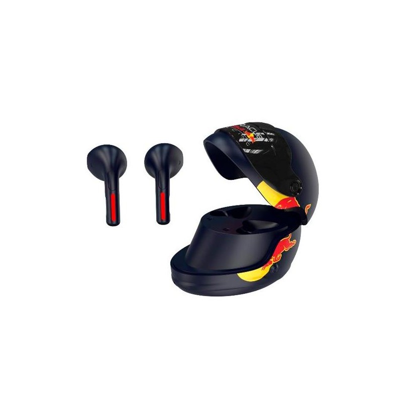RED BULL RACING AURICULARES TURBO INALAMBRICOS BLUETOOTH CON ESTUCHE DE CARGA AZUL