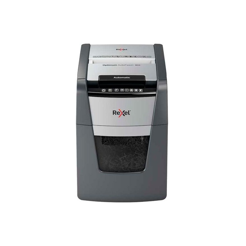 REXEL DESTRUCTORA AUTOMÁTICA OPTIMUM AUTOFEED 90X CORTE PARTÍCULAS P-4 (4X28MM) ANTIATASCO NEGRO