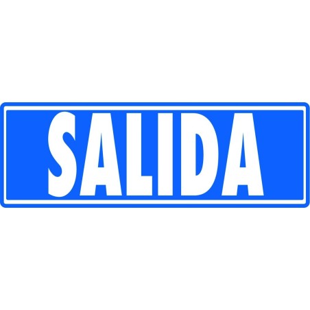 ARCHIVO 2000 SEÑAL "SALIDA (SIN INDICADOR)" 175X65 PVC GRIS