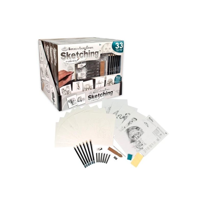 ROYAL LANGNICKEL JUEGO DE ARTE PARA SKETCHING ADVENTURE MADE EASY CAJA DE 9 DIBUJOS