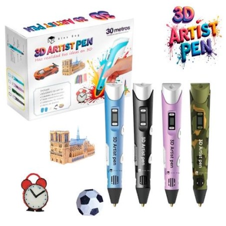 ROYMART 3D ARTIST PEN C/ 6 COLORES DE RECAMBIOS 4 COLORES