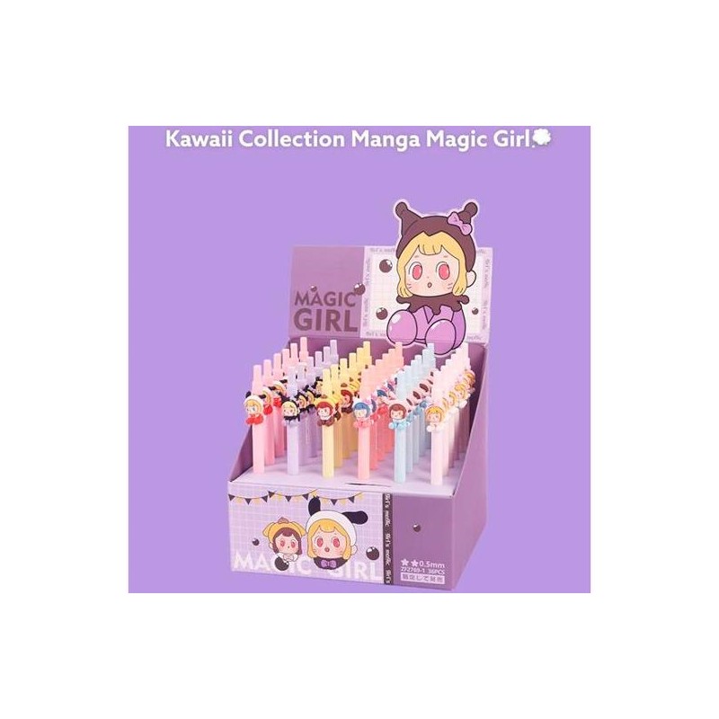 ROYMART BOLIS GEL MAGIC GIRL CLICK PEN SURTIDOS EXPOSITOR 36 UD