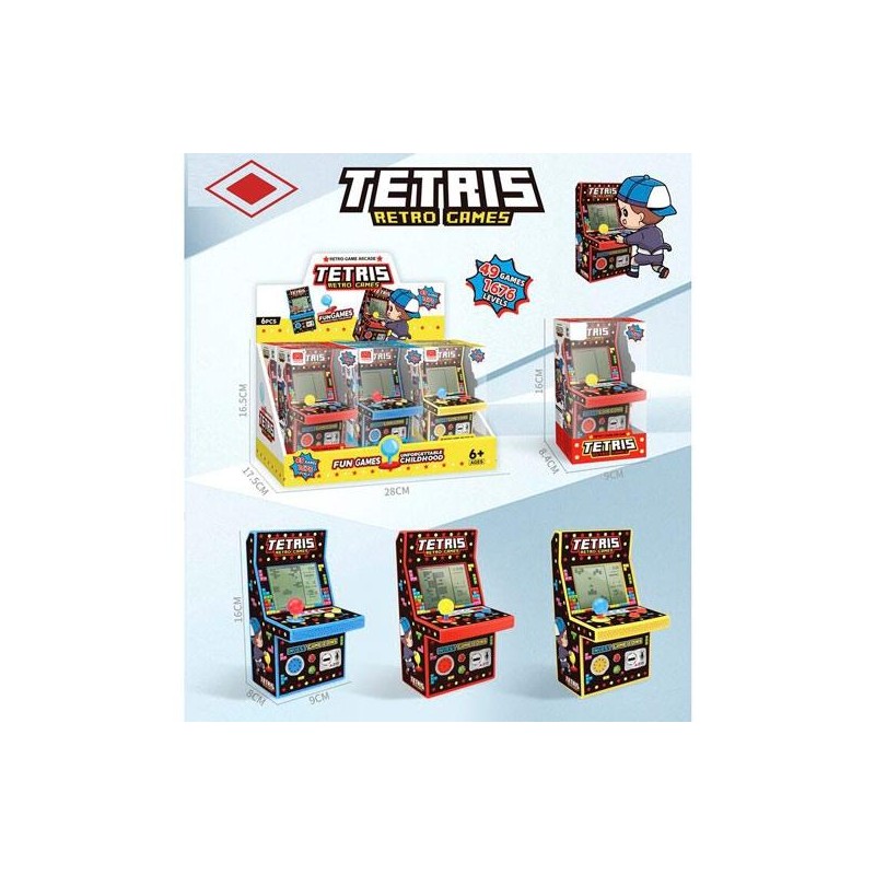 ROYMART MAQUINAS MARCIANITOS TETRIS 49 JUEGOS EXPOSITOR 6 UD
