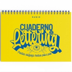 RUBIO CUADERNO DE LETTERING PRACTICA CALIGRAFÍA CREATIVA PASO A PASO