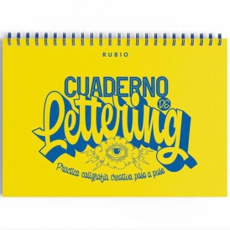 RUBIO CUADERNO DE LETTERING PRACTICA CALIGRAFÍA CREATIVA PASO A PASO