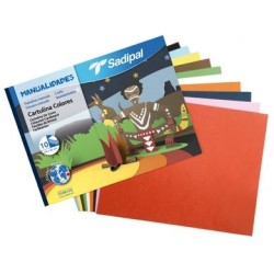 SADIPAL BLOC DE CARTULINA COLOR 32X24CM PARA MANUALIDADES 185GR 10H C/SURTIDOS