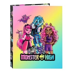 SAFTA CARPETA FOLIO ANILLAS MIXTAS 4X25MM MONSTER HIGH "CREEP"