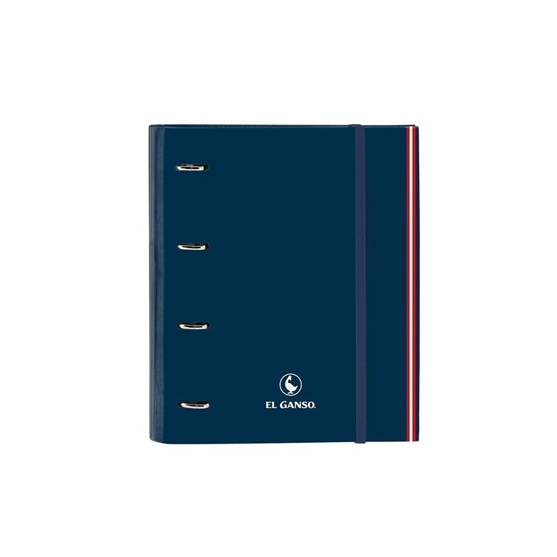 SAFTA CARPETA DE ANILLAS 4X35MM A4 RECAMBIO 100H 5X5MM C/SEPARADORES T/DURAS EL GANSO "CLASSIC" AZUL