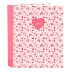 SAFTA CARPETA DE ANILLAS 4X35MM FOLIO LOMO ANCHO VMB "IN BLOOM"