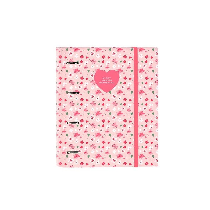 SAFTA CARPETA DE ANILLAS 4X35MM A4 C/RECAMBIO 100H 80GR 5X5 C/SEPARADORES T/DURAS VMB "IN BLOOM"