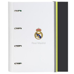 SAFTA CARPETA ANILLAS 4X35MM C/RECAMBIO A4 100H 80GR TAPA DURA REAL MADRID EQUIP. 25/26