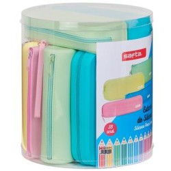 SAFTA SET DE 16 PORTATODOS SILICONA SUTIDOS COLORES SURTIDOS