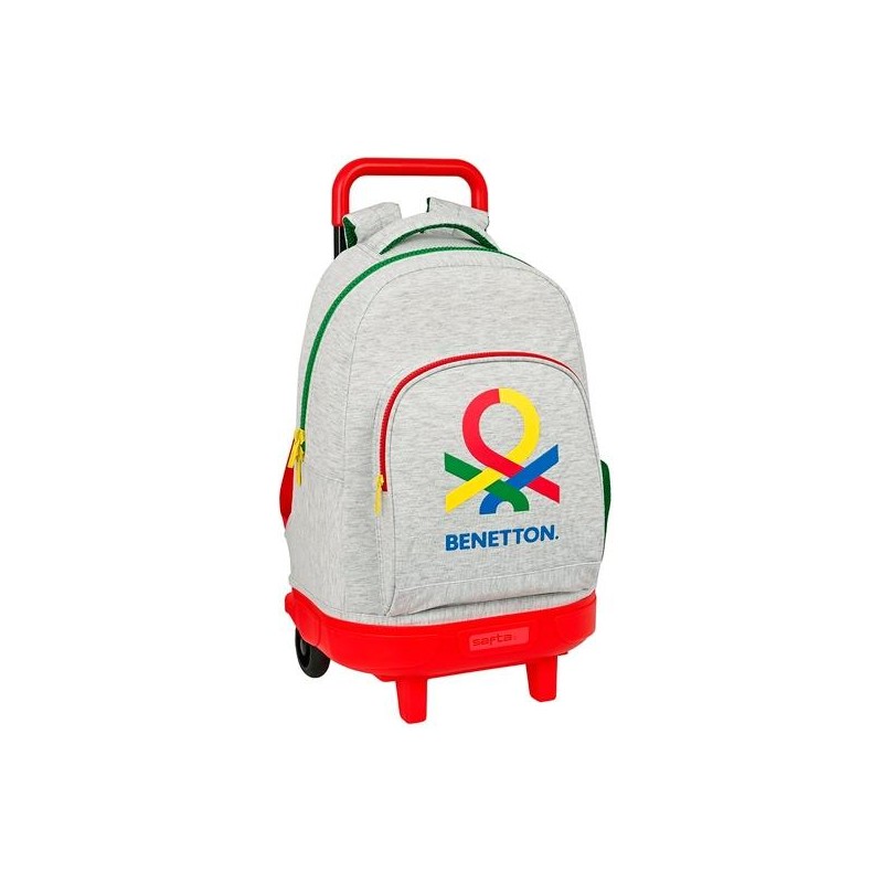SAFTA MOCHILA GRANDE C/RUEDAS COMPACT EXTRAÍBLE BENETTON "POP"