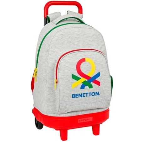 SAFTA MOCHILA GRANDE C/RUEDAS COMPACT EXTRAÍBLE BENETTON "POP"