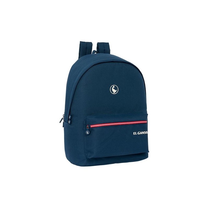 SAFTA MOCHILA DOBLE PARA PORTÁTIL 15,6"+USB EL GANSO "CLASSIC" 24,55L AZUL