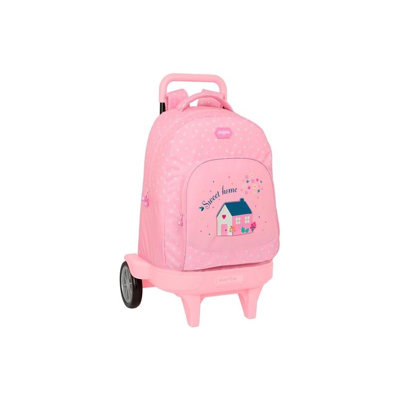SAFTA MOCHILA GRANDE C/RUEDAS COMPACT EVOLUTION EXTRAÍBLE GLOWLAB KIDS "SWEET HOME"